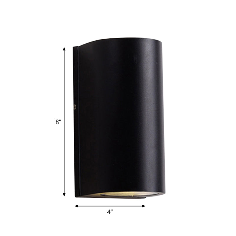 Rectangle/Cylinder/Triangle Wall Sconce Simplicity Metal 1/2-Light Black Finish LED Flush Mount for Porch Clearhalo 'Cast Iron' 'Glass' 'Industrial' 'Modern wall lights' 'Modern' 'Tiffany' 'Traditional wall lights' 'Wall Lamps & Sconces' 'Wall Lights' Lighting' 1985496