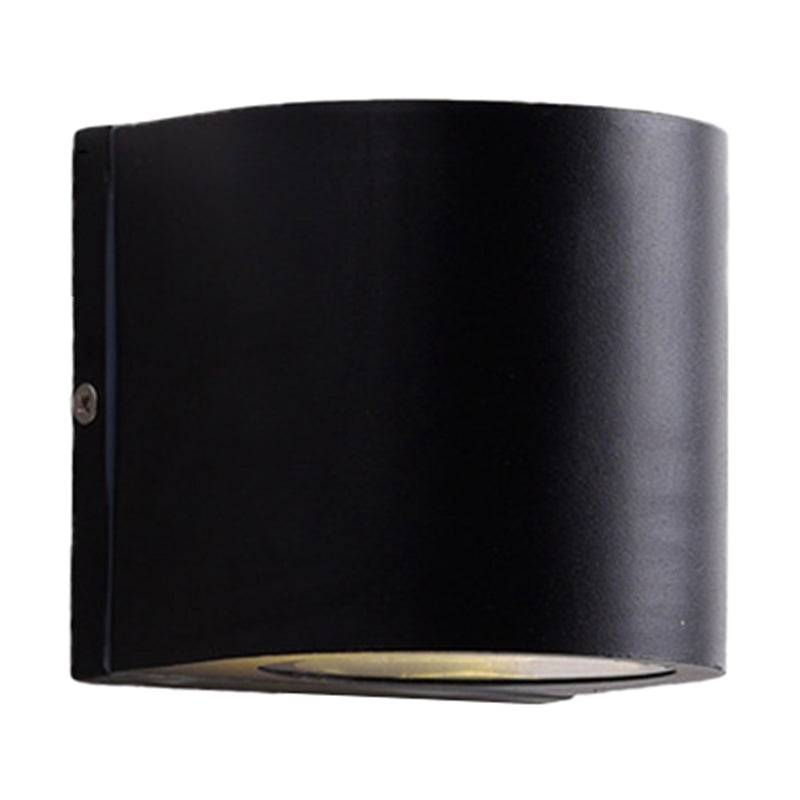 Rectangle/Cylinder/Triangle Wall Sconce Simplicity Metal 1/2-Light Black Finish LED Flush Mount for Porch Clearhalo 'Cast Iron' 'Glass' 'Industrial' 'Modern wall lights' 'Modern' 'Tiffany' 'Traditional wall lights' 'Wall Lamps & Sconces' 'Wall Lights' Lighting' 1985498