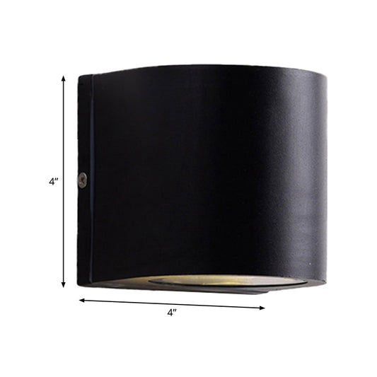 Rectangle/Cylinder/Triangle Wall Sconce Simplicity Metal 1/2-Light Black Finish LED Flush Mount for Porch Clearhalo 'Cast Iron' 'Glass' 'Industrial' 'Modern wall lights' 'Modern' 'Tiffany' 'Traditional wall lights' 'Wall Lamps & Sconces' 'Wall Lights' Lighting' 1985499