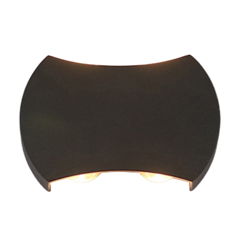 Ellipse/Curve/Honeycomb Mini Wall Light Nordic Metallic 4/6-Bulb Hallway LED Wall Washer Sconce in Black Clearhalo 'Cast Iron' 'Glass' 'Industrial' 'Modern wall lights' 'Modern' 'Tiffany' 'Traditional wall lights' 'Wall Lamps & Sconces' 'Wall Lights' Lighting' 1985532