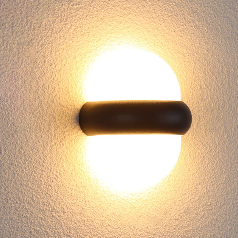 Plastic Ball Flush Wall Sconce Contemporary 1/2-Light Black Wall Lighting for Patio Clearhalo 'Cast Iron' 'Glass' 'Industrial' 'Modern wall lights' 'Modern' 'Tiffany' 'Traditional wall lights' 'Wall Lamps & Sconces' 'Wall Lights' Lighting' 1985590