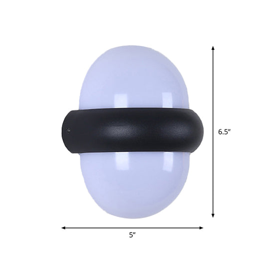 Plastic Ball Flush Wall Sconce Contemporary 1/2-Light Black Wall Lighting for Patio Clearhalo 'Cast Iron' 'Glass' 'Industrial' 'Modern wall lights' 'Modern' 'Tiffany' 'Traditional wall lights' 'Wall Lamps & Sconces' 'Wall Lights' Lighting' 1985592