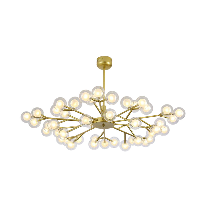 Post Modern Bubble Hanging Light 25/30/45 Lights Metal Ceiling Chandelier in Gold Clearhalo 'Ceiling Lights' 'Chandeliers' 'Modern Chandeliers' 'Modern' Lighting' 198650