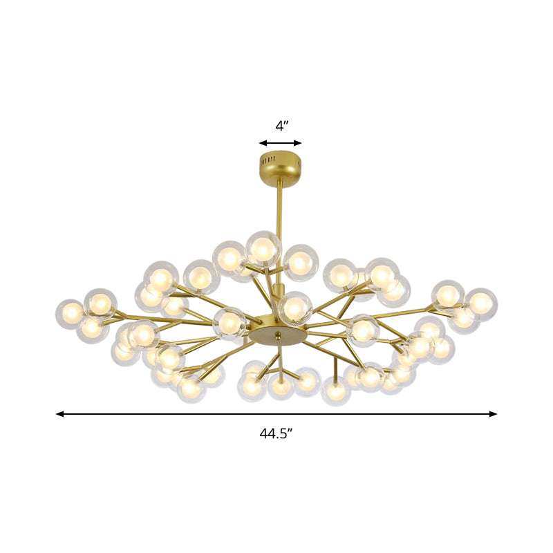 Post Modern Bubble Hanging Light 25/30/45 Lights Metal Ceiling Chandelier in Gold Clearhalo 'Ceiling Lights' 'Chandeliers' 'Modern Chandeliers' 'Modern' Lighting' 198651