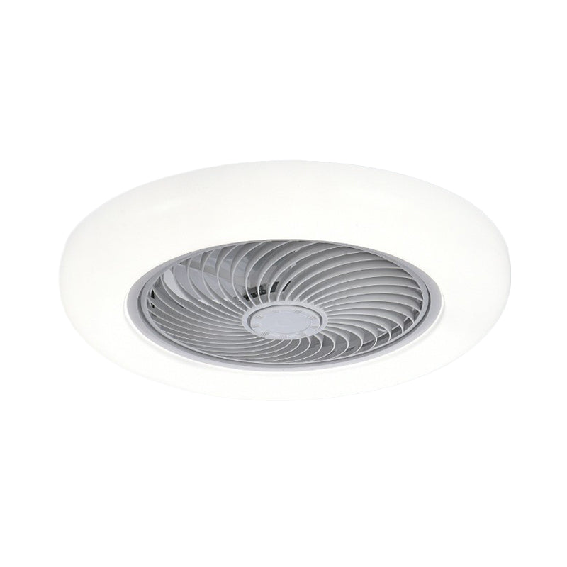 Acrylic Circular Hanging Fan Lamp Modernity 20.5" Wide LED Semi Flush Mount Light, 7 Blades Clearhalo 'Ceiling Fans with Lights' 'Ceiling Fans' 'Modern Ceiling Fans' 'Modern' Lighting' 1986522