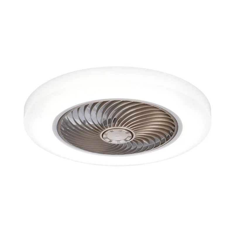 Acrylic Circular Hanging Fan Lamp Modernity 20.5" Wide LED Semi Flush Mount Light, 7 Blades Clearhalo 'Ceiling Fans with Lights' 'Ceiling Fans' 'Modern Ceiling Fans' 'Modern' Lighting' 1986526