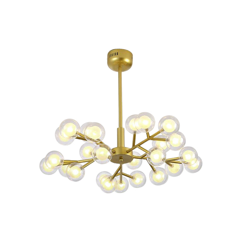 Post Modern Bubble Hanging Light 25/30/45 Lights Metal Ceiling Chandelier in Gold Clearhalo 'Ceiling Lights' 'Chandeliers' 'Modern Chandeliers' 'Modern' Lighting' 198658