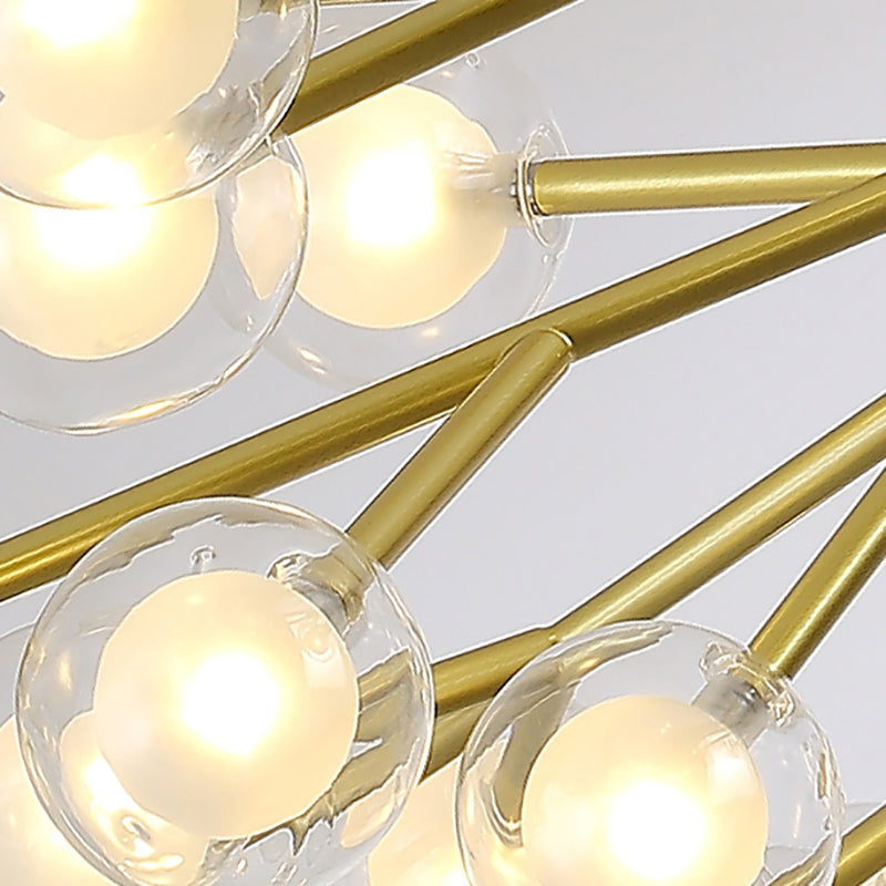 Post Modern Bubble Hanging Light 25/30/45 Lights Metal Ceiling Chandelier in Gold Clearhalo 'Ceiling Lights' 'Chandeliers' 'Modern Chandeliers' 'Modern' Lighting' 198660