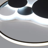 Simple Style Circular Flush Mount Light Acrylic Black LED Ceiling Light for Cloth Shop Clearhalo 'Ceiling Lights' 'Close To Ceiling Lights' 'Close to ceiling' 'Flush mount' Lighting' 198752