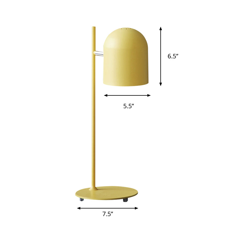 Rotatable Metal Cup Study Light 1 Head Macaron Loft Desk Light with Plug In Cord for Office Clearhalo 'Lamps' 'Table Lamps' Lighting' 198792