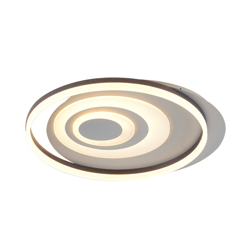 Acrylic Circular Flush Ceiling Light Contemporary LED Ceiling Lamp in White for Kid Bedroom Clearhalo 'Ceiling Lights' 'Close To Ceiling Lights' 'Close to ceiling' 'Flush mount' Lighting' 198841