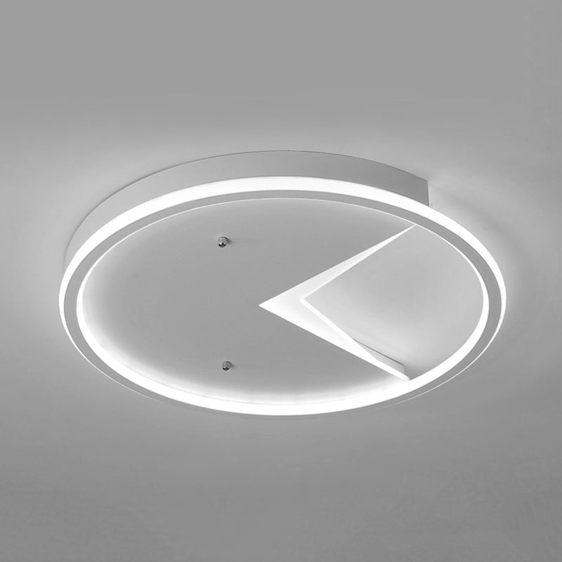 Creative Slim Panel Circle Flush Ceiling Light Acrylic Whit LED Ceiling Lamp for Dining Room Clearhalo 'Ceiling Lights' 'Close To Ceiling Lights' 'Close to ceiling' 'Flush mount' Lighting' 199109