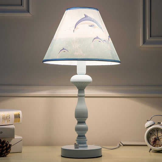 One Light Dolphin Desk Light Contemporary Metal Reading Light in Blue for Kid Bedroom Blue Clearhalo 'Lamps' 'Table Lamps' Lighting' 199116