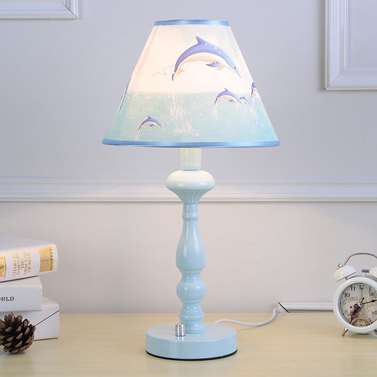 One Light Dolphin Desk Light Contemporary Metal Reading Light in Blue for Kid Bedroom Clearhalo 'Lamps' 'Table Lamps' Lighting' 199117