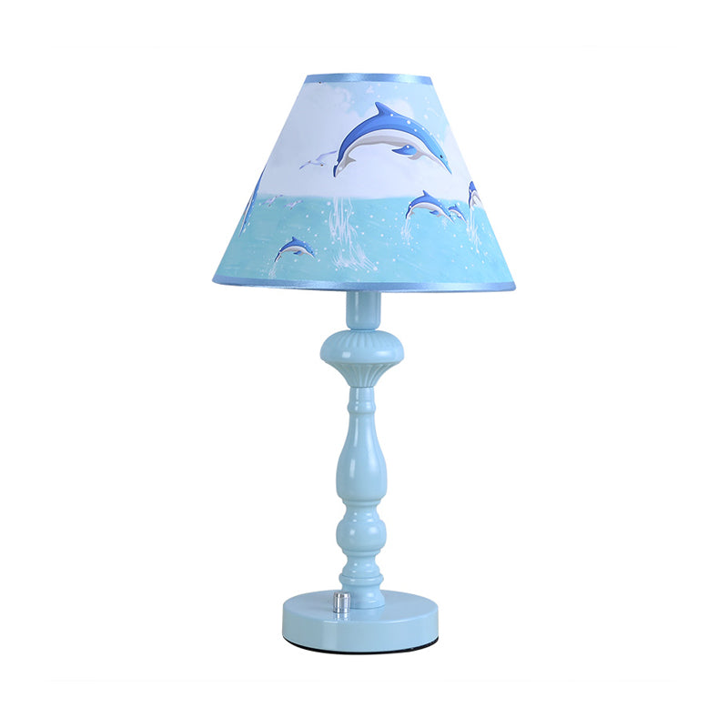 One Light Dolphin Desk Light Contemporary Metal Reading Light in Blue for Kid Bedroom Clearhalo 'Lamps' 'Table Lamps' Lighting' 199118