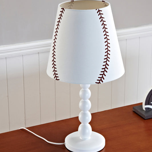 Modern Tapered Shade Desk Light One Light Fabric Plug-In Reading Light in White for Study Room White Clearhalo 'Lamps' 'Table Lamps' Lighting' 199141