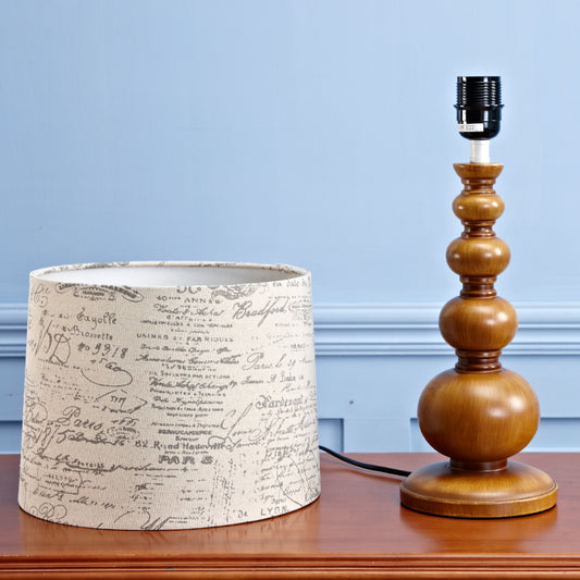 1 Light Cylinder Table Light with Gourd Base Modern Fabric Desk Lamp in Beige for Study Room Clearhalo 'Lamps' 'Table Lamps' Lighting' 199241