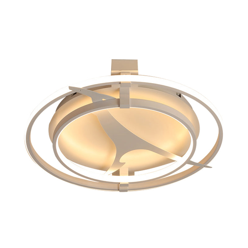 Kangaroo Baby Bedroom Ceiling Fixture Acrylic Metal Cartoon LED Flush Ceiling Light in White Clearhalo 'Ceiling Lights' 'Close To Ceiling Lights' 'Close to ceiling' 'Flush mount' Lighting' 199279