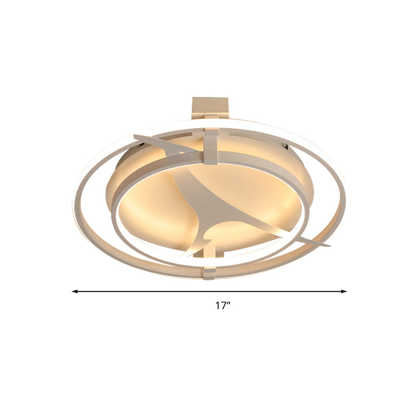 Kangaroo Baby Bedroom Ceiling Fixture Acrylic Metal Cartoon LED Flush Ceiling Light in White Clearhalo 'Ceiling Lights' 'Close To Ceiling Lights' 'Close to ceiling' 'Flush mount' Lighting' 199280