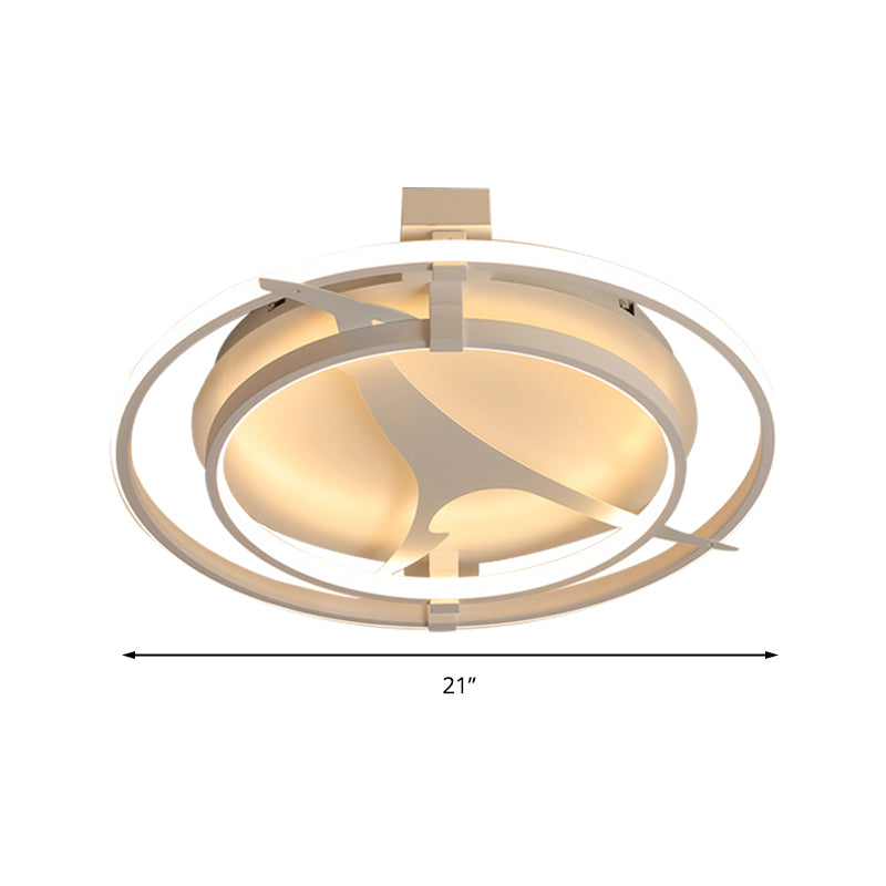 Kangaroo Baby Bedroom Ceiling Fixture Acrylic Metal Cartoon LED Flush Ceiling Light in White Clearhalo 'Ceiling Lights' 'Close To Ceiling Lights' 'Close to ceiling' 'Flush mount' Lighting' 199281