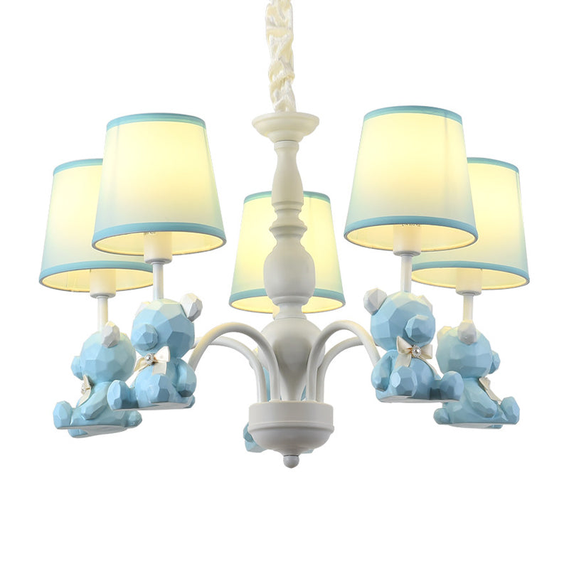 Simple Style Bear Hanging Ceiling Lamp Metal and Resin Hanging Chandelier for Living Room Clearhalo 'Ceiling Lights' 'Chandeliers' Lighting' options 199533