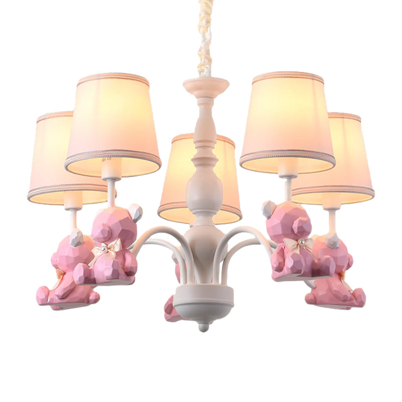 Simple Style Bear Hanging Ceiling Lamp Metal and Resin Hanging Chandelier for Living Room Clearhalo 'Ceiling Lights' 'Chandeliers' Lighting' options 199537