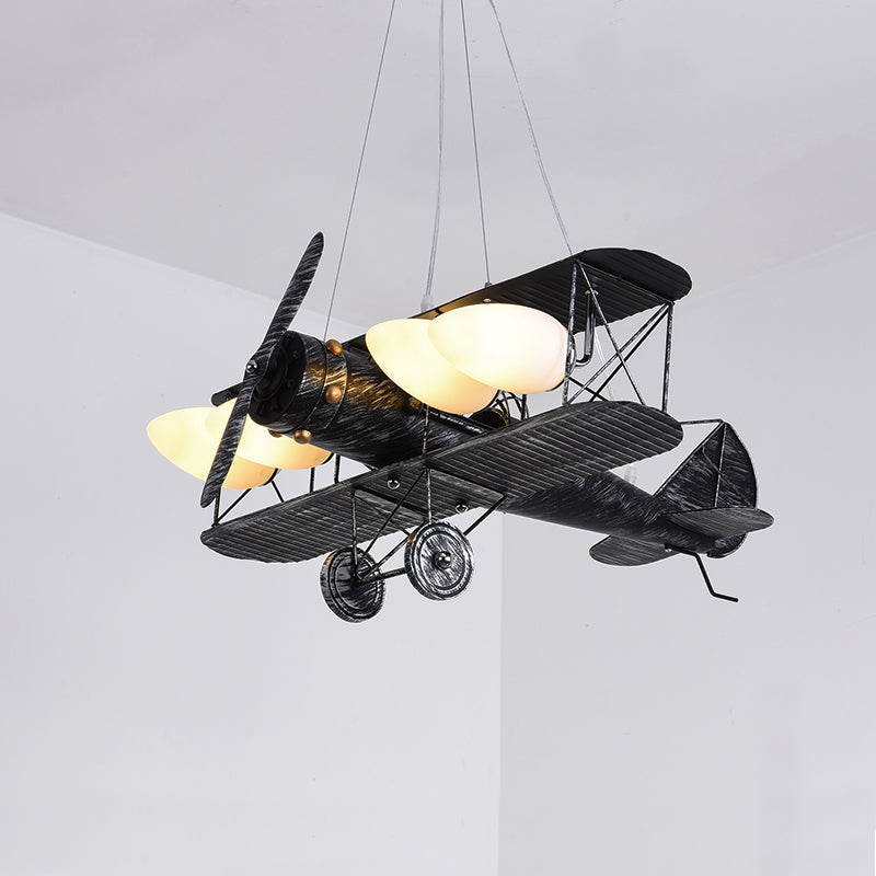 Metal Plane Hanging Pendant Lights Modern Hanging Lamp for Boys Bedroom Shop Wood Clearhalo 'Ceiling Lights' 'Chandeliers' Lighting' options 199722_466dd453-7d1d-441c-bad8-0c0c64cd5905