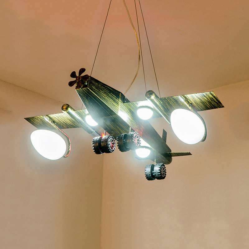 Metal Plane Hanging Pendant Lights Modern Hanging Lamp for Boys Bedroom Shop Clearhalo 'Ceiling Lights' 'Chandeliers' Lighting' options 199723