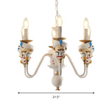 White Cartoon Man Hanging Lights Metal Lovely Hanging Chandelier for Dining Room Clearhalo 'Ceiling Lights' 'Chandeliers' Lighting' options 199762