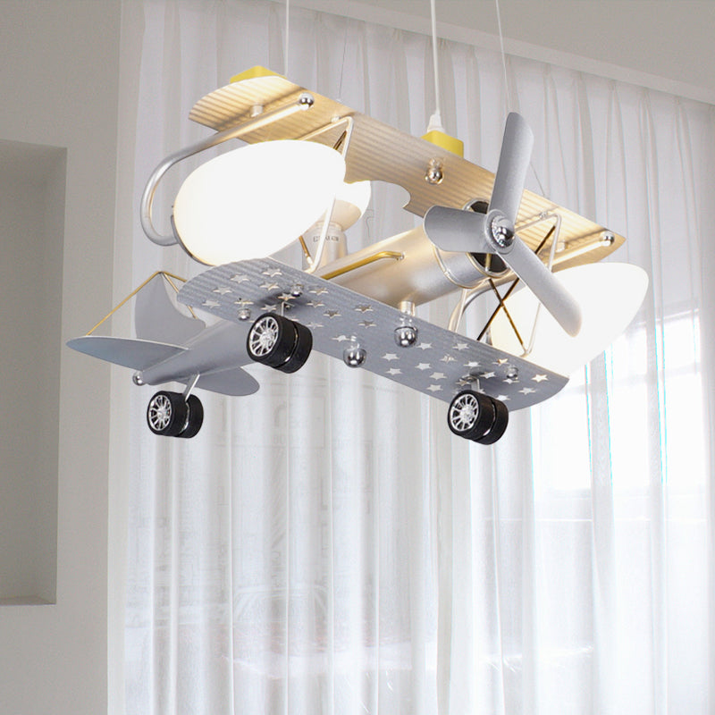White Airplane Hanging Light Fixtures Modern Metal Hanging Chandelier for Kindergarten 3 White Clearhalo 'Ceiling Lights' 'Chandeliers' Lighting' options 199786_cf6ba7dc-a90d-4af8-9895-2e0f6bd04b2e