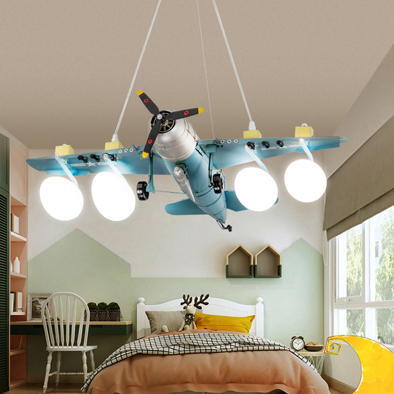 Fighter Plane Living Room Hanging Lights Metal Modern Hanging Light Fixtures in Blue Clearhalo 'Ceiling Lights' 'Chandeliers' Lighting' options 200314