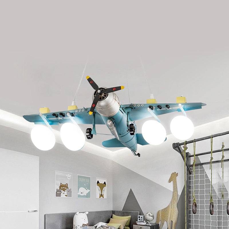 Fighter Plane Living Room Hanging Lights Metal Modern Hanging Light Fixtures in Blue Clearhalo 'Ceiling Lights' 'Chandeliers' Lighting' options 200315