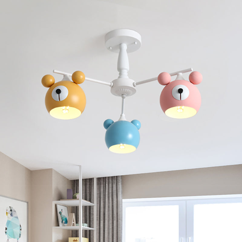 Kid Bedroom Animal Pendant Lighting Metal Cartoon Multi Color Hanging Ornaments Clearhalo 'Ceiling Lights' 'Chandeliers' Lighting' options 200475