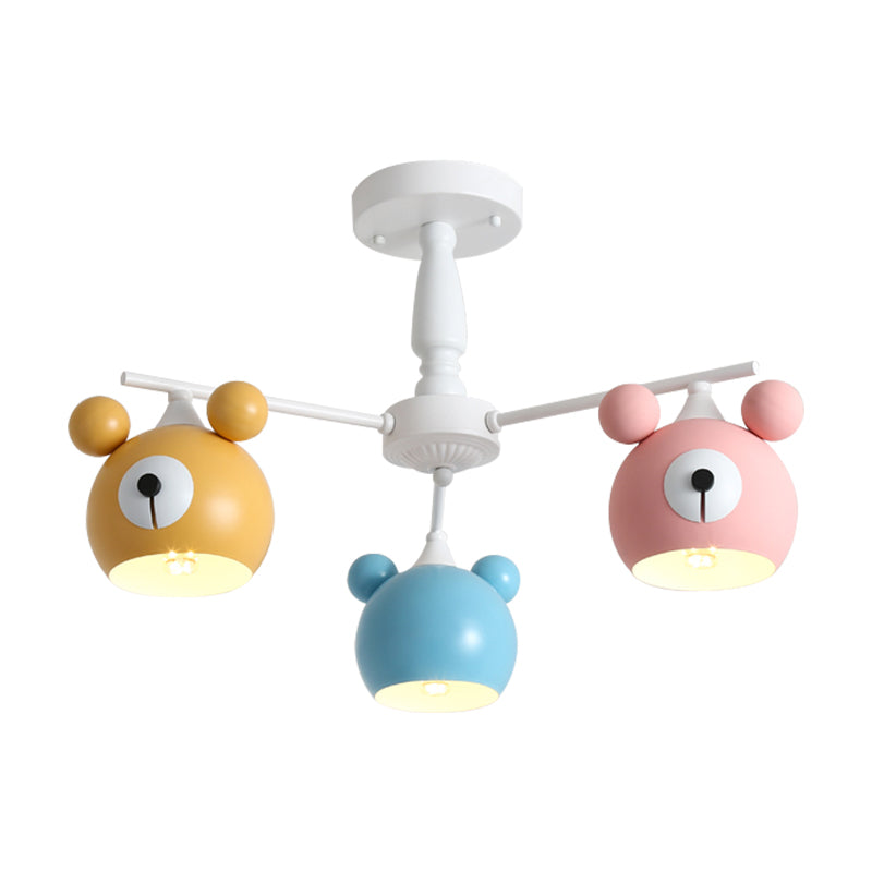 Kid Bedroom Animal Pendant Lighting Metal Cartoon Multi Color Hanging Ornaments Clearhalo 'Ceiling Lights' 'Chandeliers' Lighting' options 200477