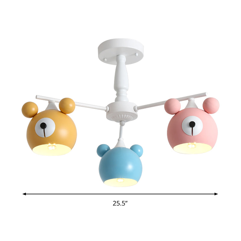 Kid Bedroom Animal Pendant Lighting Metal Cartoon Multi Color Hanging Ornaments Clearhalo 'Ceiling Lights' 'Chandeliers' Lighting' options 200478