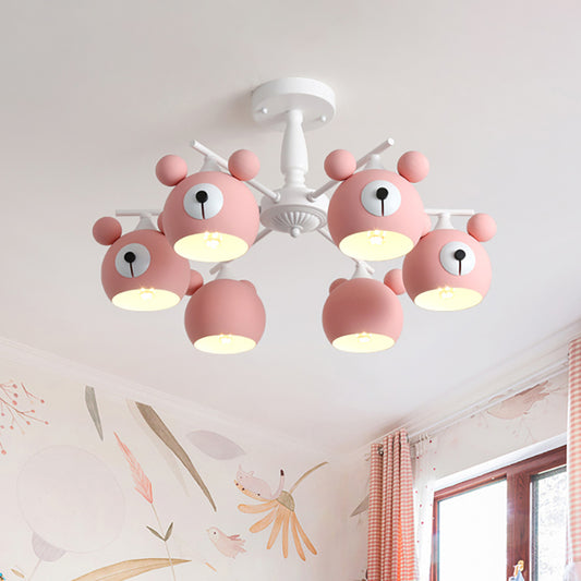 Nordic Mouse Pendant Lights 5/6 Lights Metal Hanging Lamp Fixture for Bedroom Clearhalo 'Ceiling Lights' 'Chandeliers' Lighting' options 200517