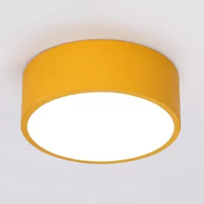 Acrylic Round Small Ceiling Lamp Nordic Stylish Flush Ceiling Light for Kindergarten Bathroom Yellow Clearhalo 'Ceiling Lights' 'Close To Ceiling Lights' 'Close to ceiling' 'Flush mount' Lighting' 20052