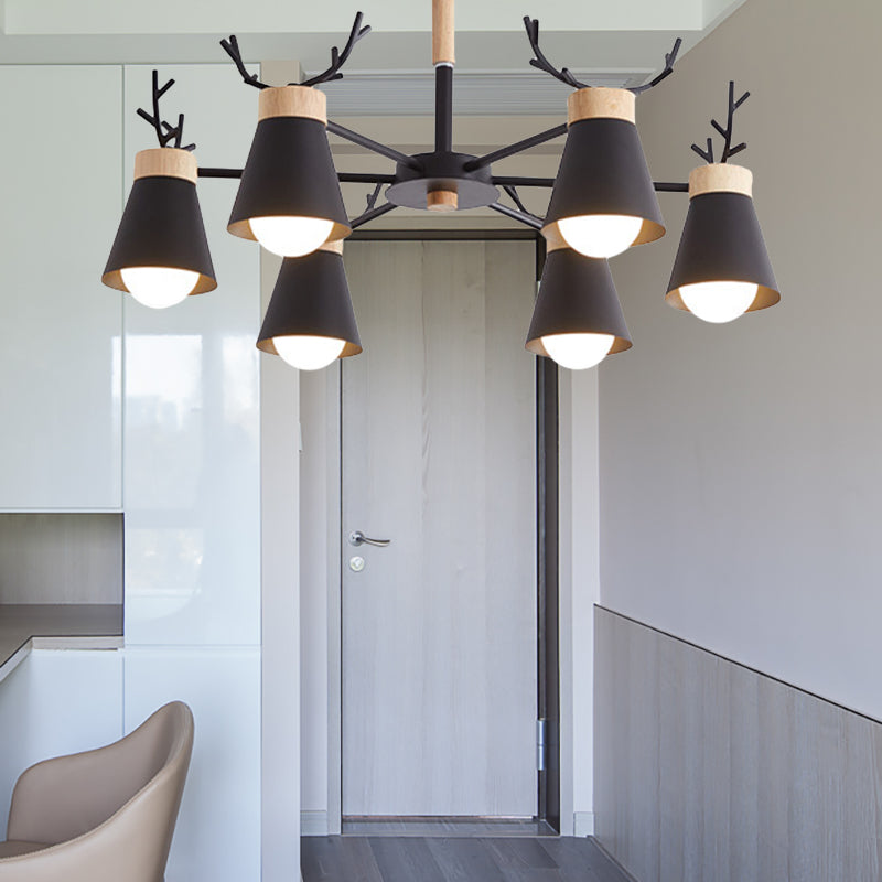 Deer Horn Kids Room Lighting Pendant Chandelier Iron Modern Fashion Hanging Chandelier Clearhalo 'Ceiling Lights' 'Chandeliers' Lighting' options 200523