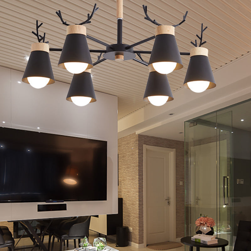 Deer Horn Kids Room Lighting Pendant Chandelier Iron Modern Fashion Hanging Chandelier Clearhalo 'Ceiling Lights' 'Chandeliers' Lighting' options 200524