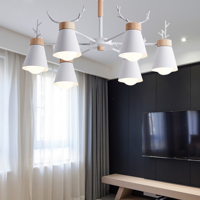 Deer Horn Kids Room Lighting Pendant Chandelier Iron Modern Fashion Hanging Chandelier Clearhalo 'Ceiling Lights' 'Chandeliers' Lighting' options 200527