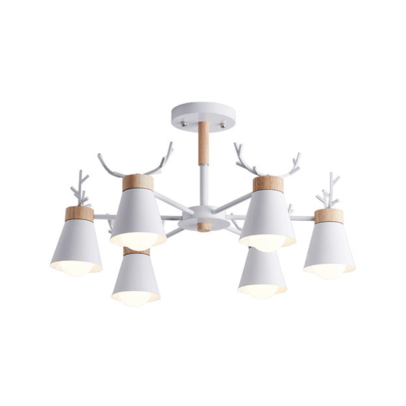 Deer Horn Kids Room Lighting Pendant Chandelier Iron Modern Fashion Hanging Chandelier Clearhalo 'Ceiling Lights' 'Chandeliers' Lighting' options 200529