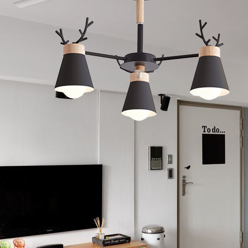 Deer Horn Kids Room Lighting Pendant Chandelier Iron Modern Fashion Hanging Chandelier Clearhalo 'Ceiling Lights' 'Chandeliers' Lighting' options 200539