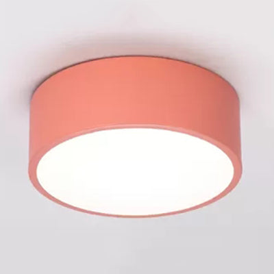 Acrylic Round Small Ceiling Lamp Nordic Stylish Flush Ceiling Light for Kindergarten Bathroom Pink Clearhalo 'Ceiling Lights' 'Close To Ceiling Lights' 'Close to ceiling' 'Flush mount' Lighting' 20053