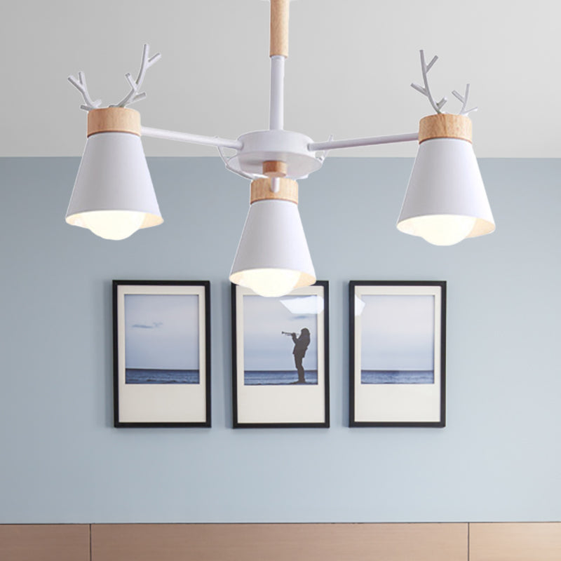 Deer Horn Kids Room Lighting Pendant Chandelier Iron Modern Fashion Hanging Chandelier Clearhalo 'Ceiling Lights' 'Chandeliers' Lighting' options 200544