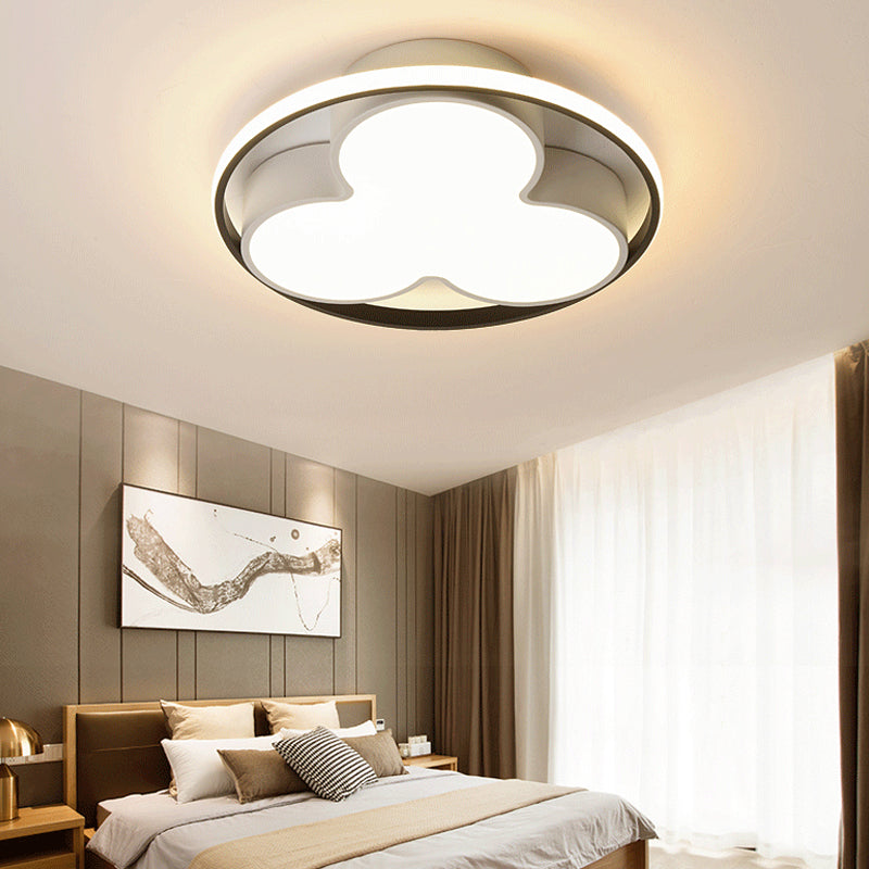 Child Bedroom Flower Ceiling Mount Light with Ring Acrylic Nordic Style LED Ceiling Lamp White 16" Clearhalo 'Ceiling Lights' 'Close To Ceiling Lights' 'Close to ceiling' 'Flush mount' Lighting' 200573