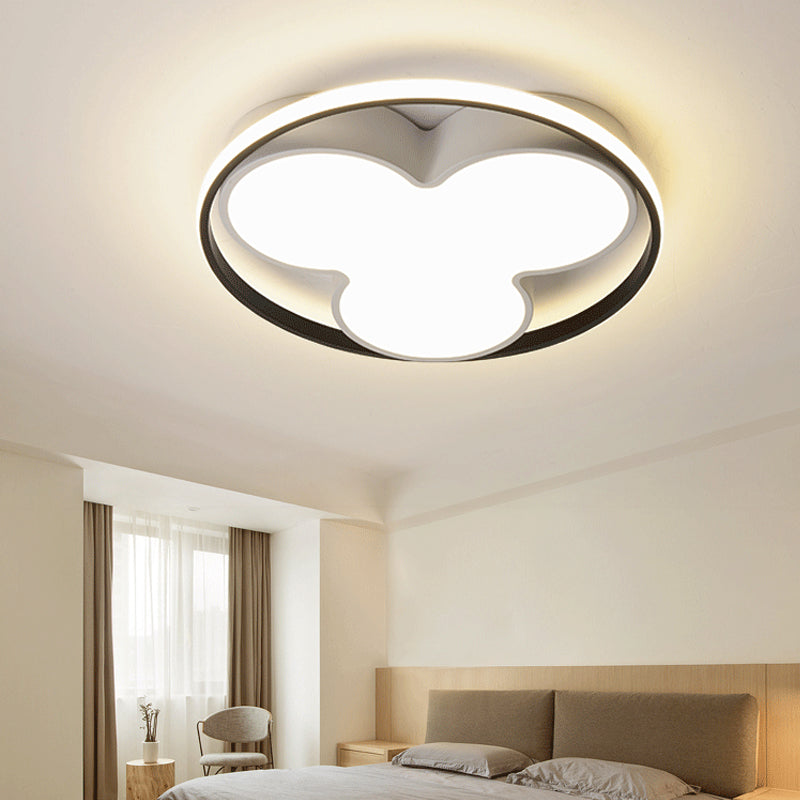 Child Bedroom Flower Ceiling Mount Light with Ring Acrylic Nordic Style LED Ceiling Lamp Clearhalo 'Ceiling Lights' 'Close To Ceiling Lights' 'Close to ceiling' 'Flush mount' Lighting' 200574