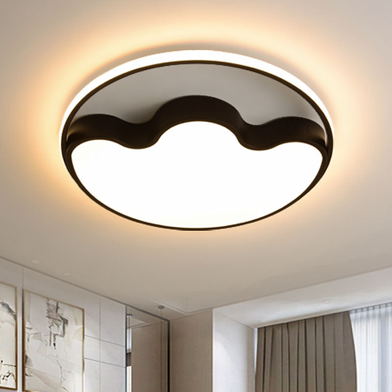 Modern Animal Paw Flush Mount Light Acrylic Eye-Caring LED Ceiling Lamp for Study Room Black 19.5" Clearhalo 'Ceiling Lights' 'Close To Ceiling Lights' 'Close to ceiling' 'Flush mount' Lighting' 200596