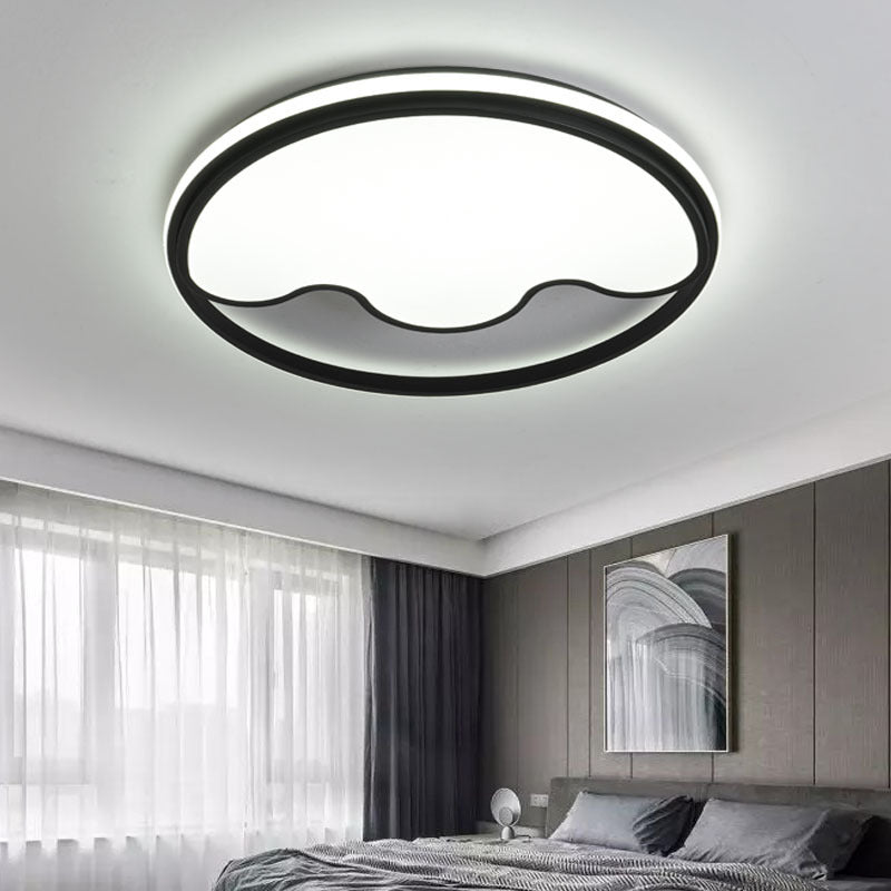 Modern Animal Paw Flush Mount Light Acrylic Eye-Caring LED Ceiling Lamp for Study Room Black 16" Clearhalo 'Ceiling Lights' 'Close To Ceiling Lights' 'Close to ceiling' 'Flush mount' Lighting' 200597