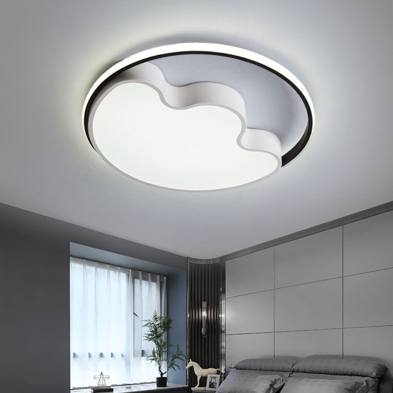 Modern Animal Paw Flush Mount Light Acrylic Eye-Caring LED Ceiling Lamp for Study Room White 19.5" Clearhalo 'Ceiling Lights' 'Close To Ceiling Lights' 'Close to ceiling' 'Flush mount' Lighting' 200601