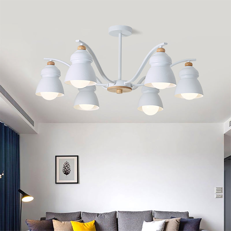 Bedroom Gourd Pendant Chandelier Lamp Metal Modern Design style Hanging Light Fixture Clearhalo 'Ceiling Lights' 'Chandeliers' Lighting' options 200692